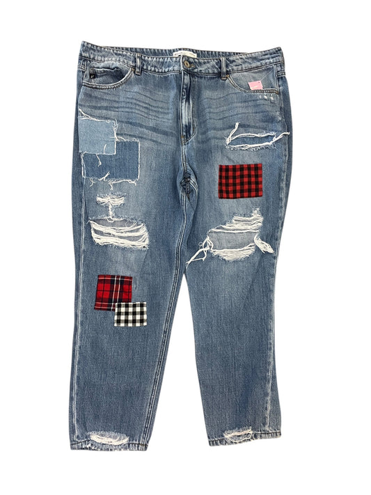 Jeans Boyfriend By Kancan In Blue Denim, Size:20