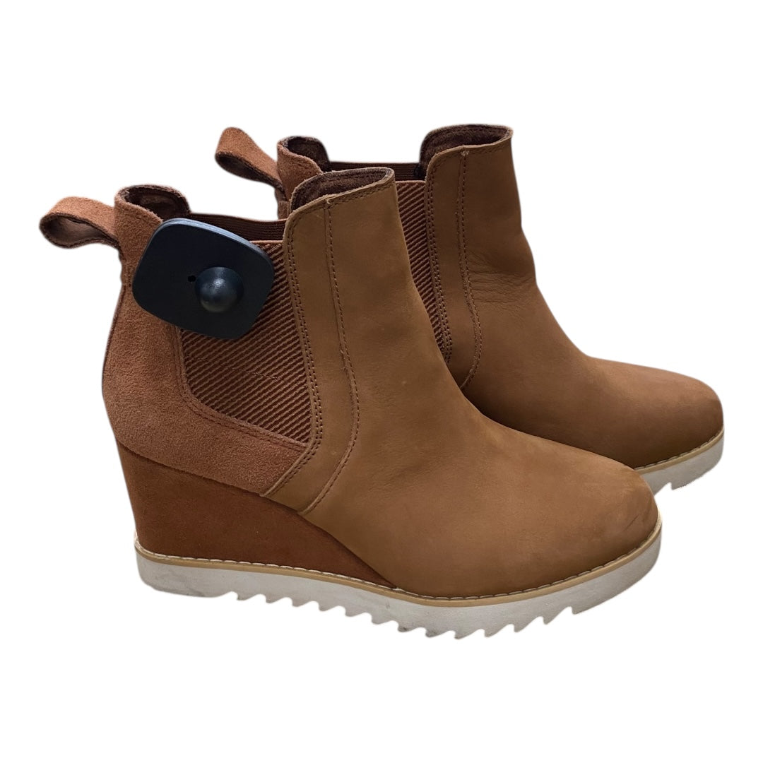 Boots Ankle Heels By Toms In Brown, Size:6.5