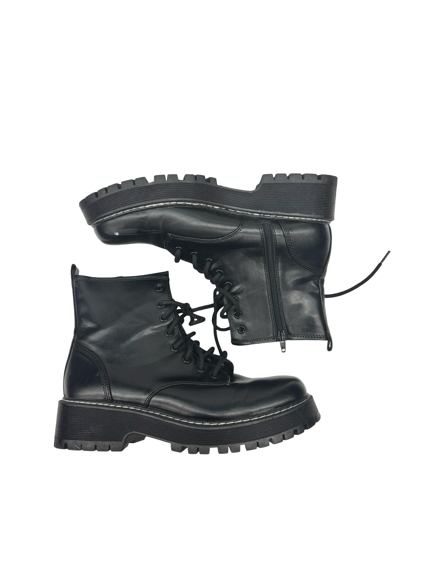 Boots Combat By No Boundaries In Black, Size:11