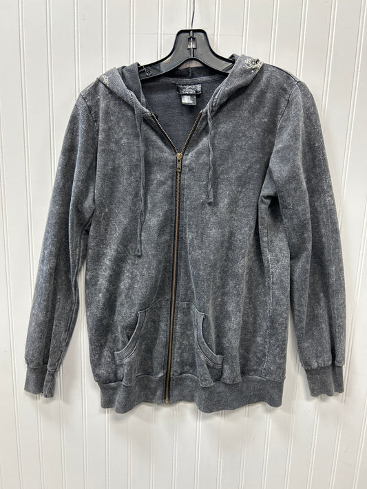 Sweatshirt Hoodie By Clothes Mentor In Grey, Size:M