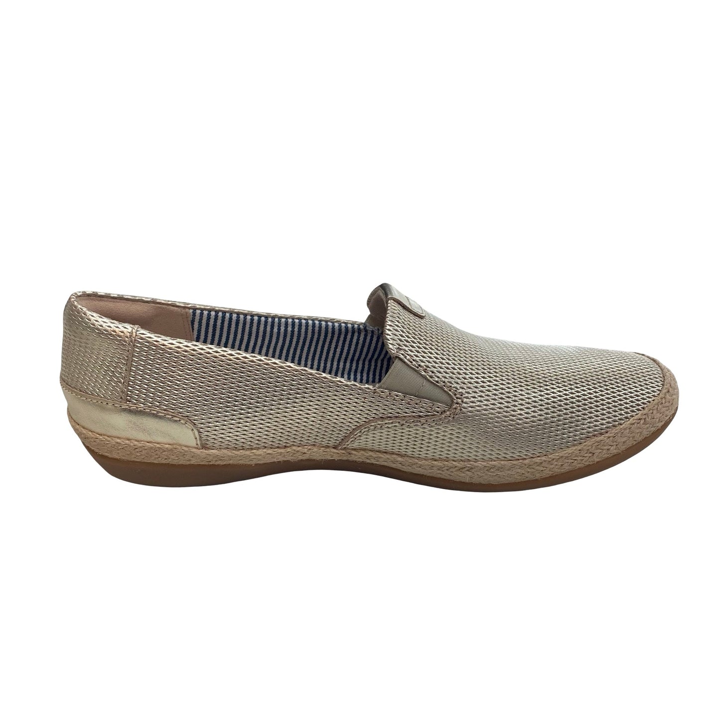 Shoes Flats By Clarks In Gold, Size:9.5