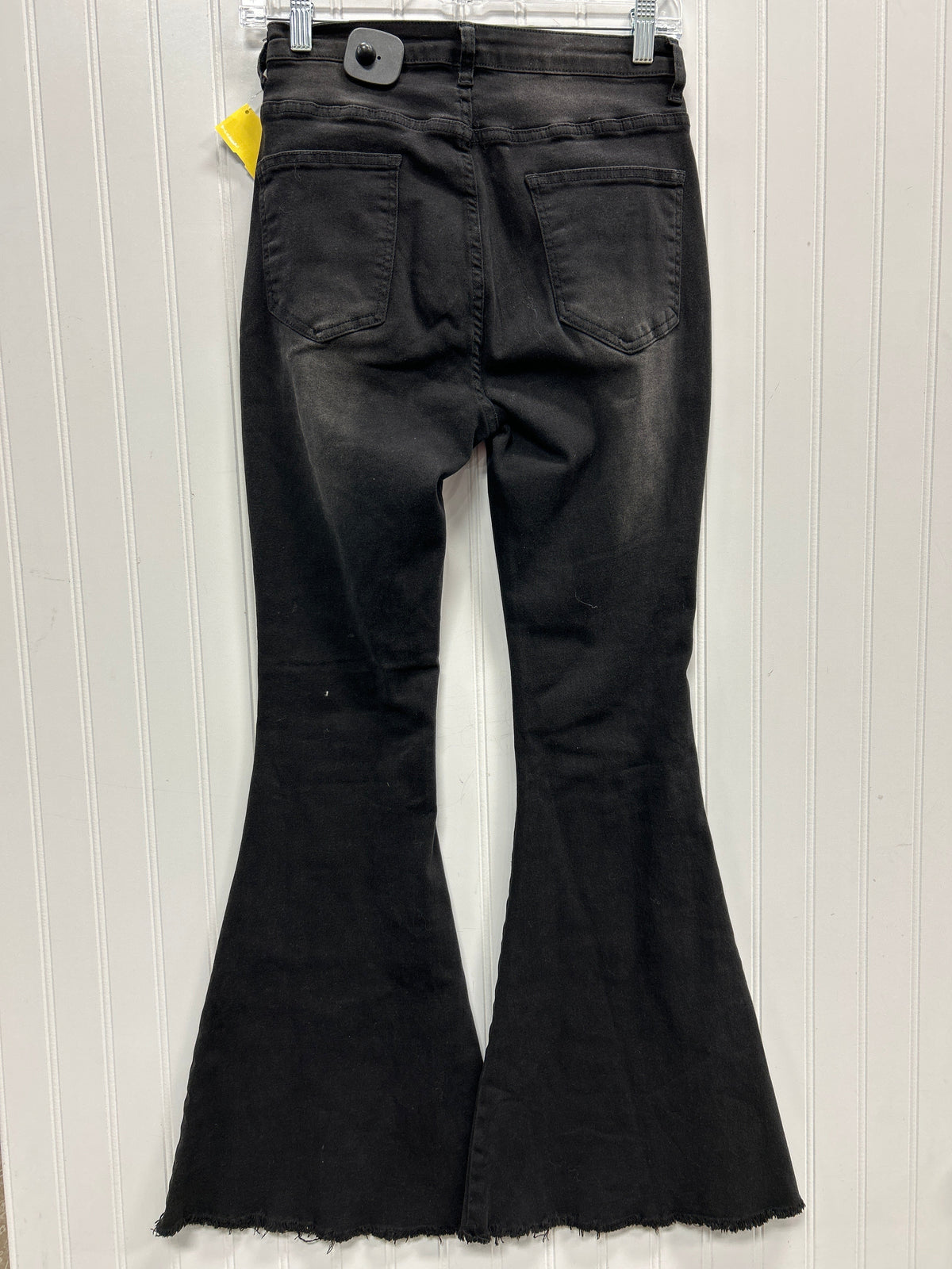 Jeans Flared By Clothes Mentor In Black Denim, Size:S