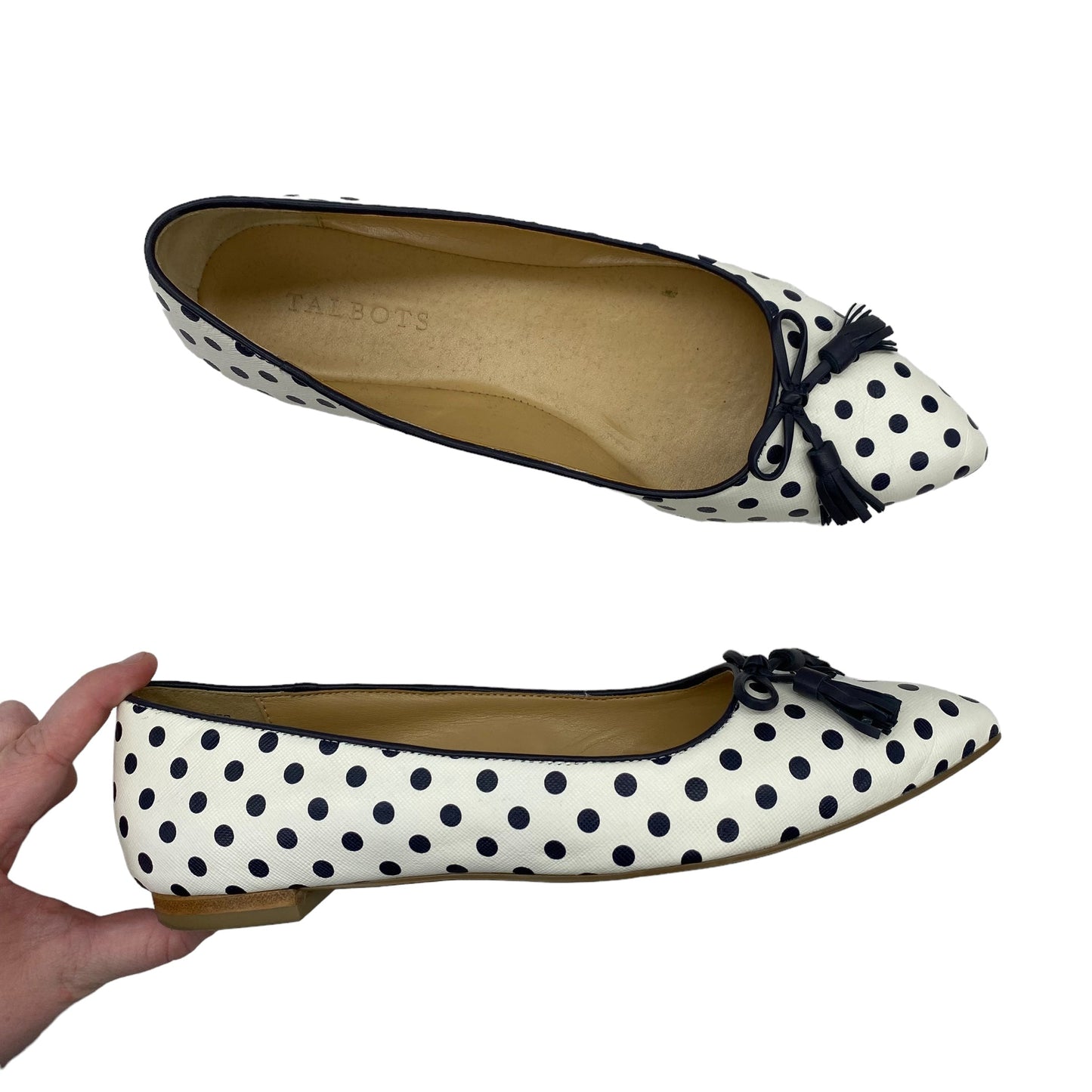 BLUE & WHITE SHOES FLATS by TALBOTS Size:8.5