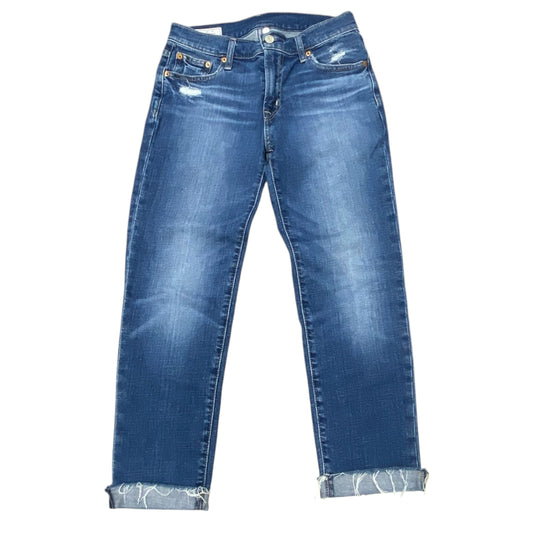 Jeans Straight By Gap In Blue Denim, Size:0
