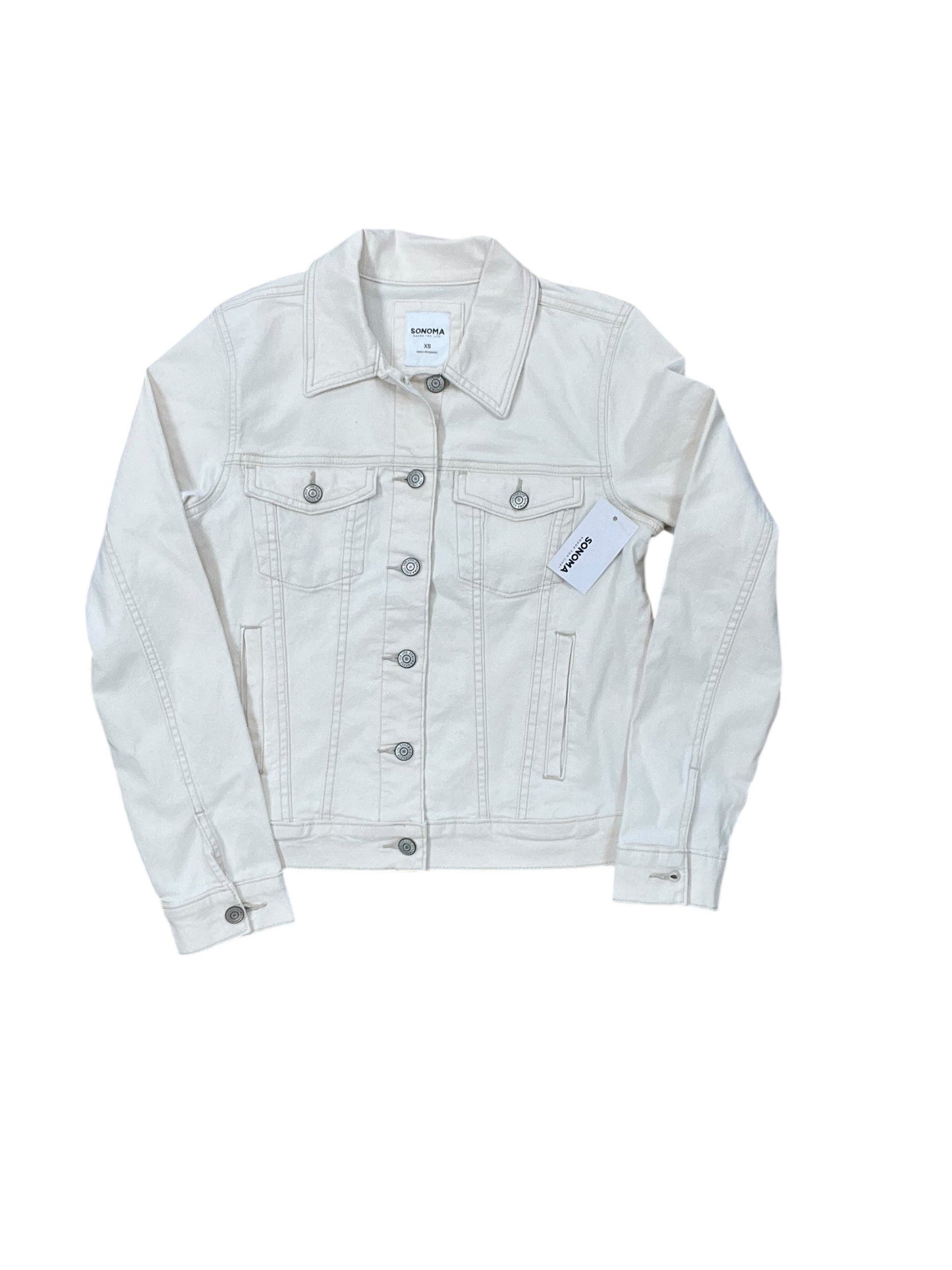 Jacket Denim By Sonoma In White, Size:Xs