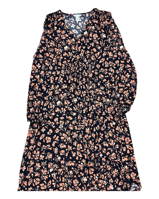 Dress Work By London Times In Black & Orange, Size:Xl