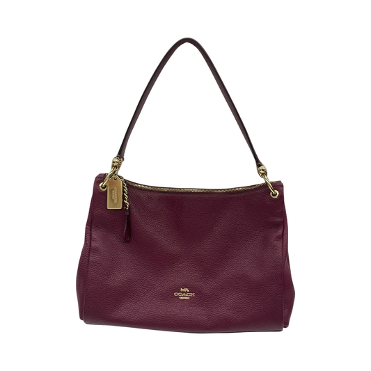 Handbag Designer By Coach In Maroon, Size:Medium