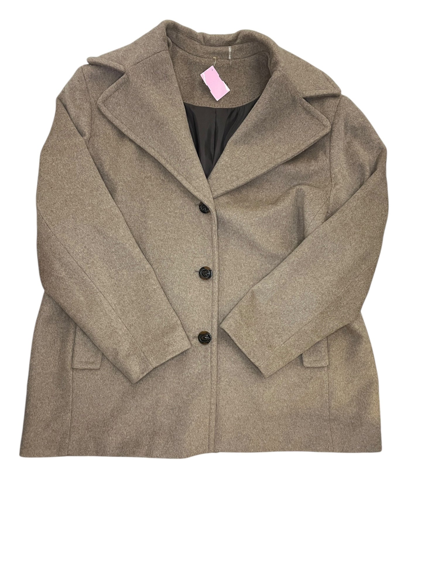 Coat Trench Coat By Calvin Klein In Brown, Size:2X