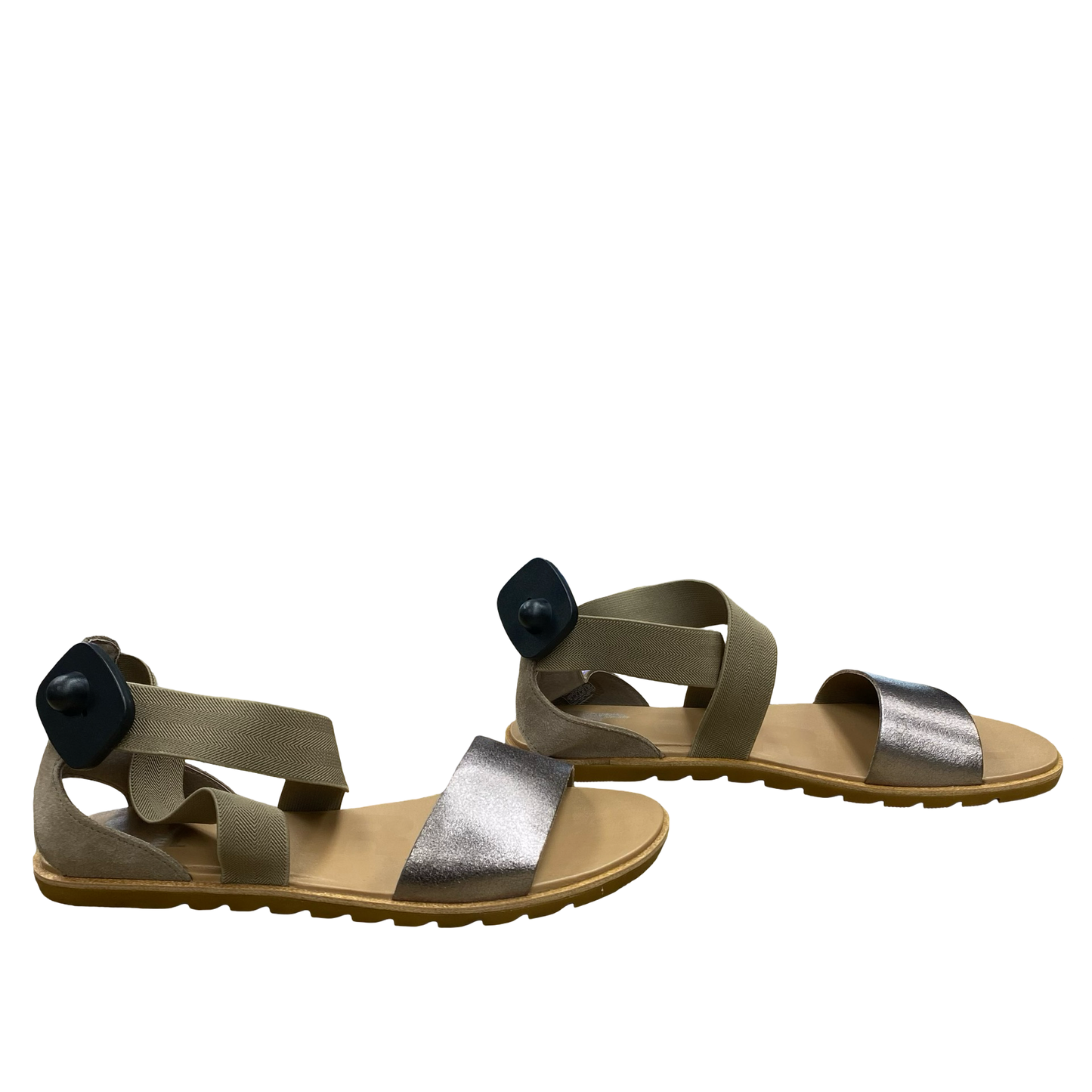 Sandals Designer By Sorel In Gold, Size:10