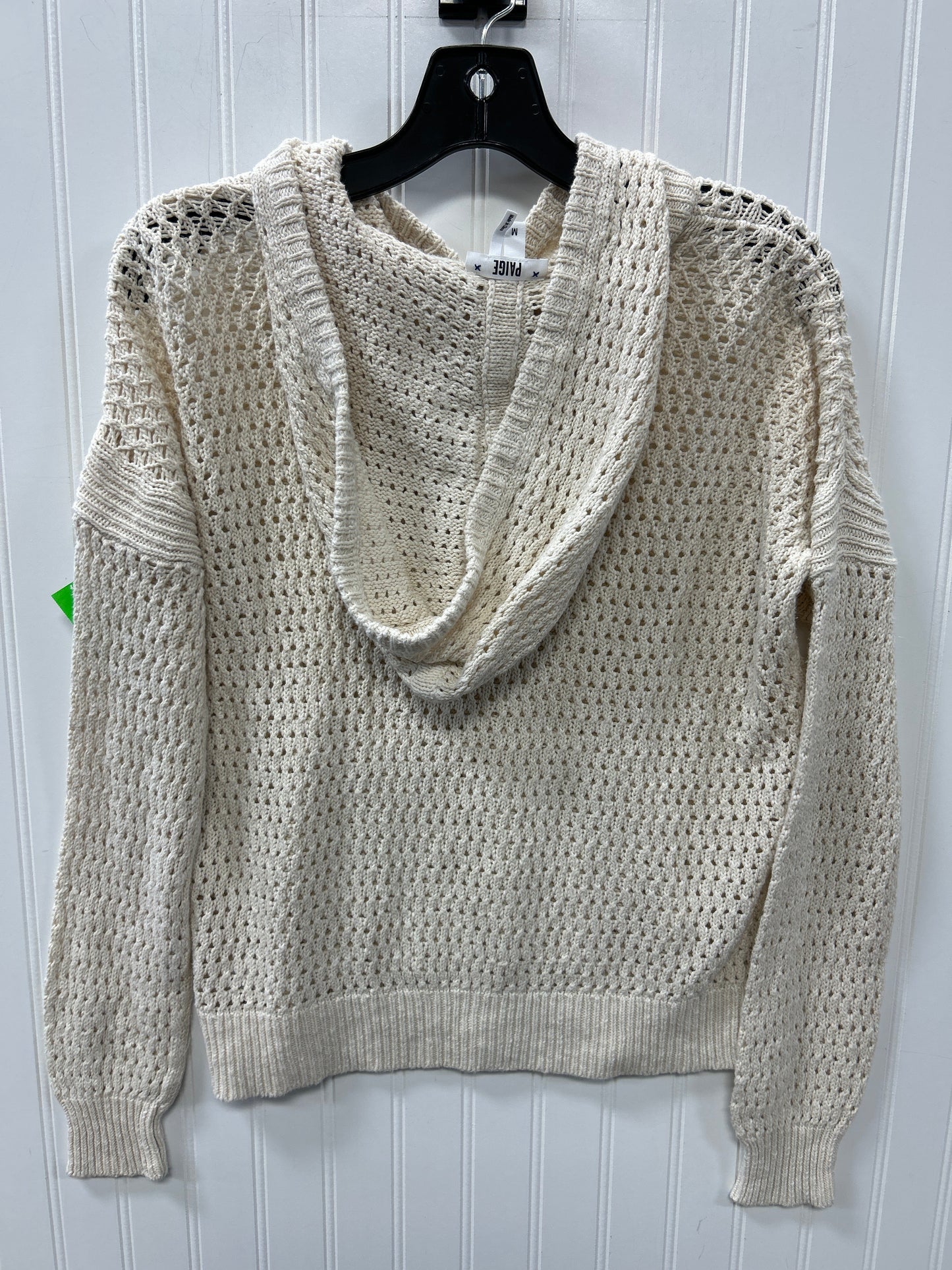 Sweatshirt Hoodie By Paige In Cream, Size:M