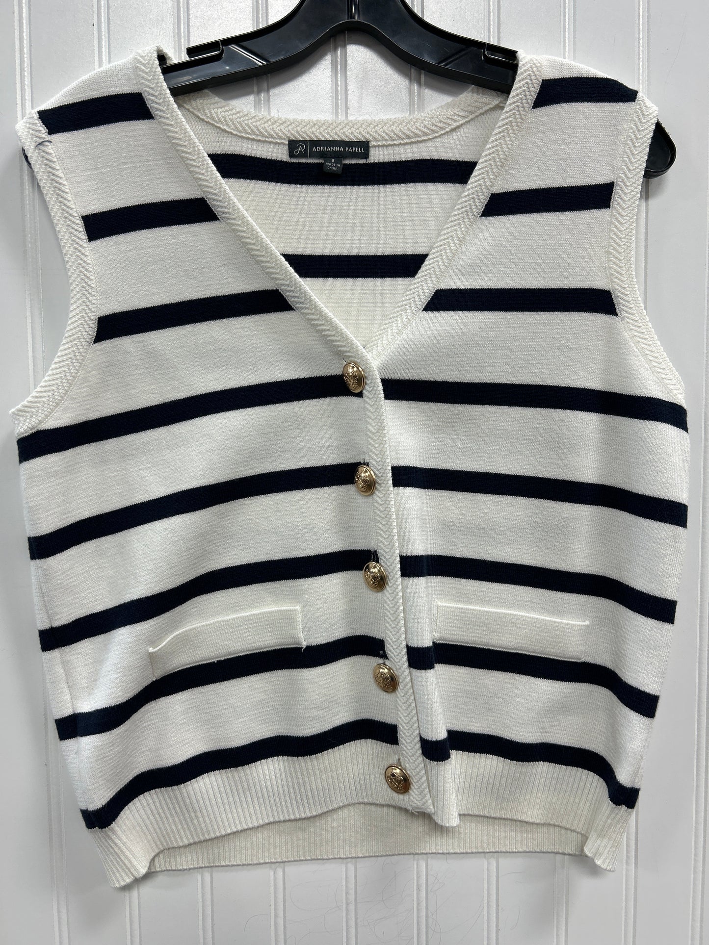 Top Sleeveless By Adrianna Papell In White, Size:S
