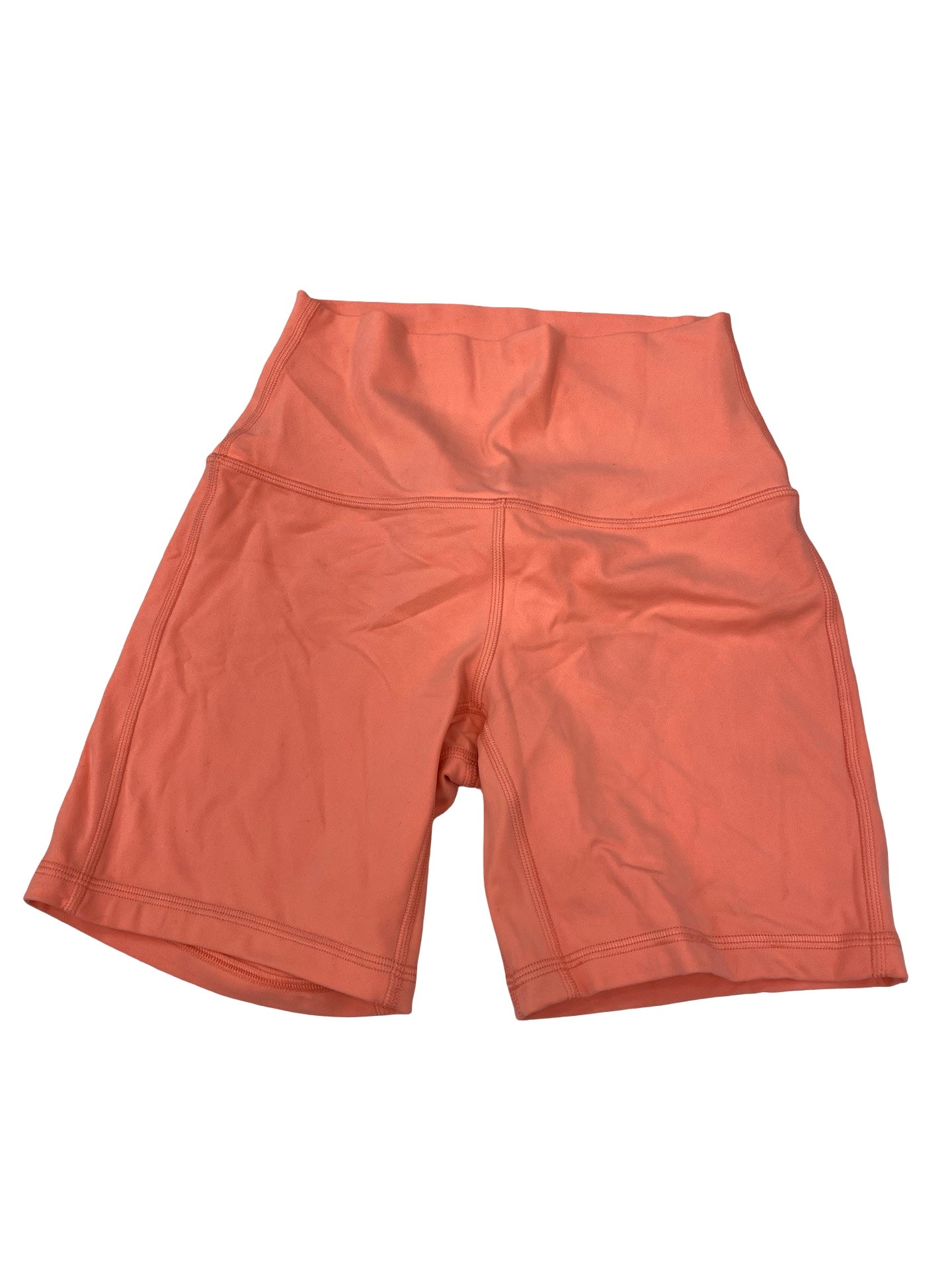 Athletic Shorts By Lululemon In Orange, Size:4