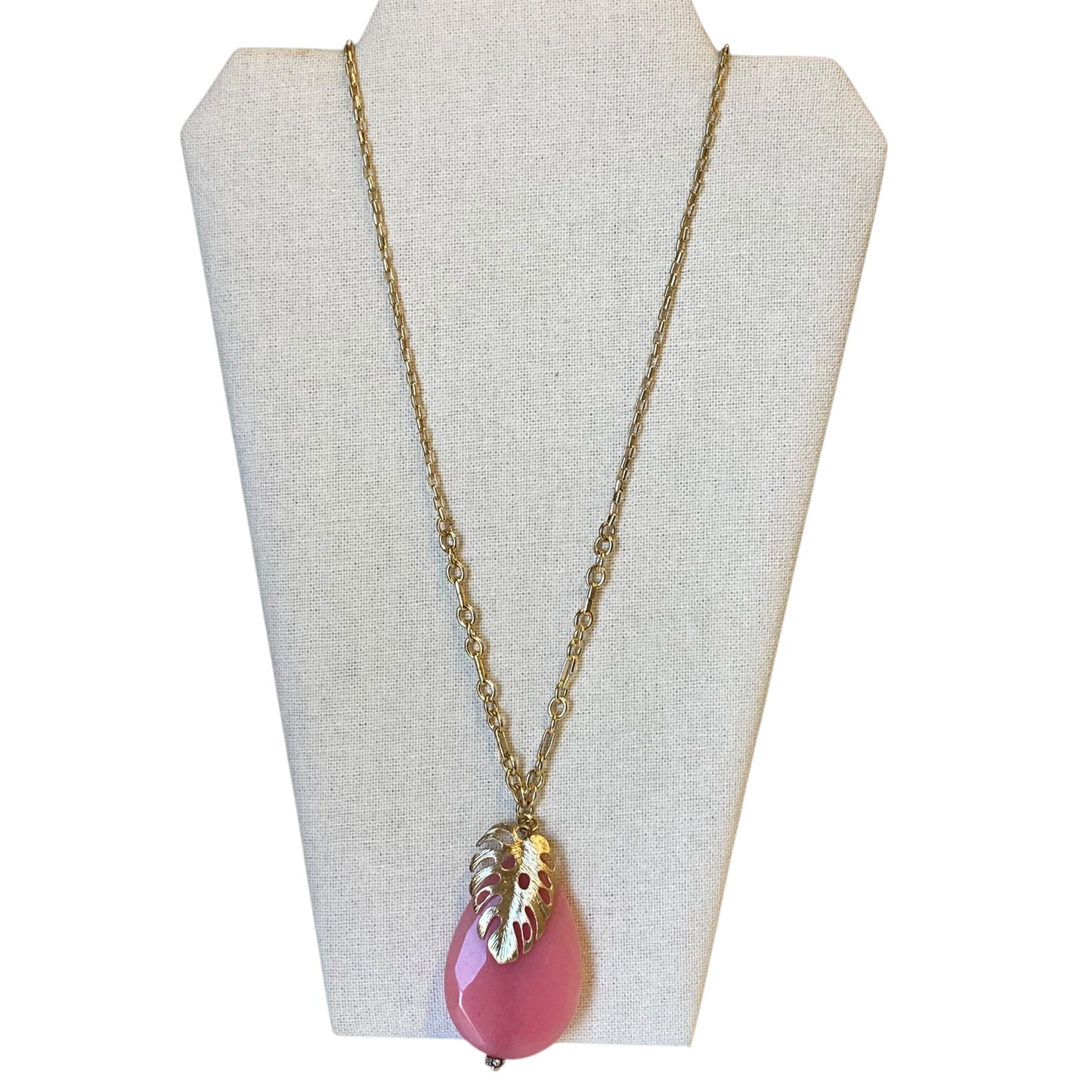 Necklace Designer By Lilly Pulitzer In Gold & Pink