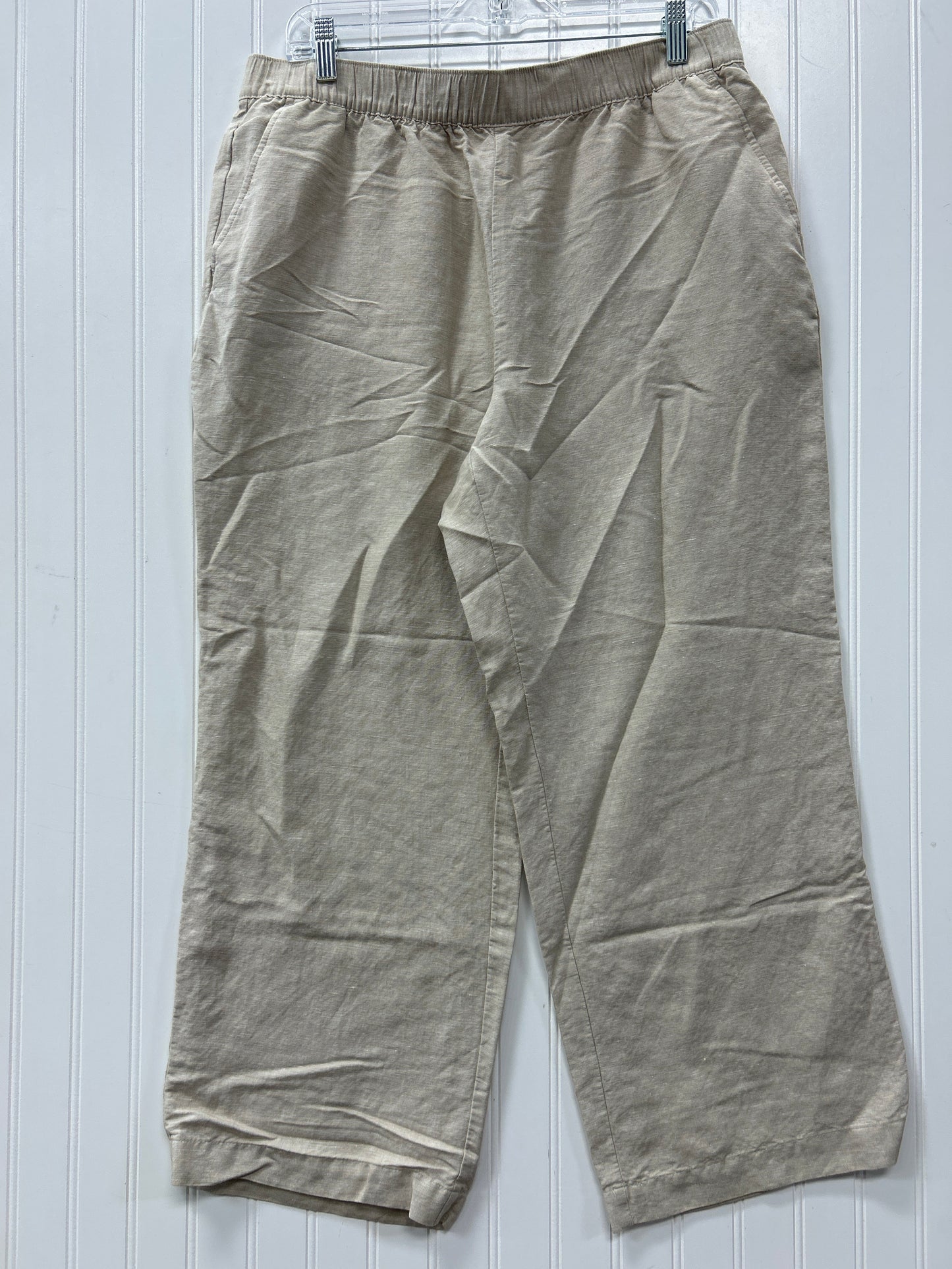Pants Linen By Loft In Cream, Size:Lp