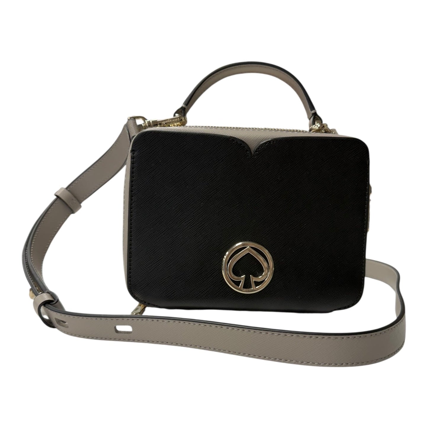 Crossbody Designer By Kate Spade In Black & Grey, Size:Small