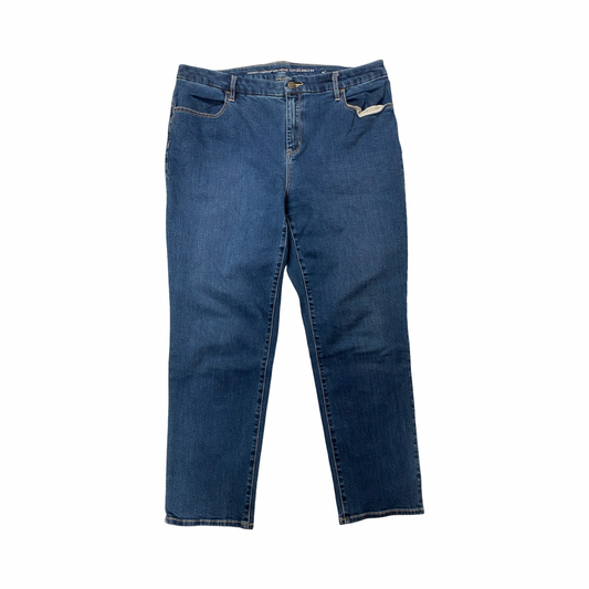 Jeans Straight By Chicos In Blue Denim, Size:14