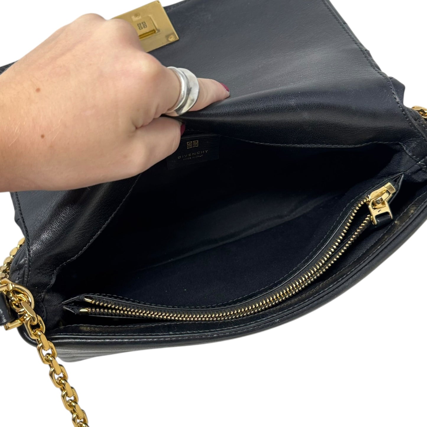 4G Soft Quilted Handbag Luxury Designer By Givenchy, Size: Medium