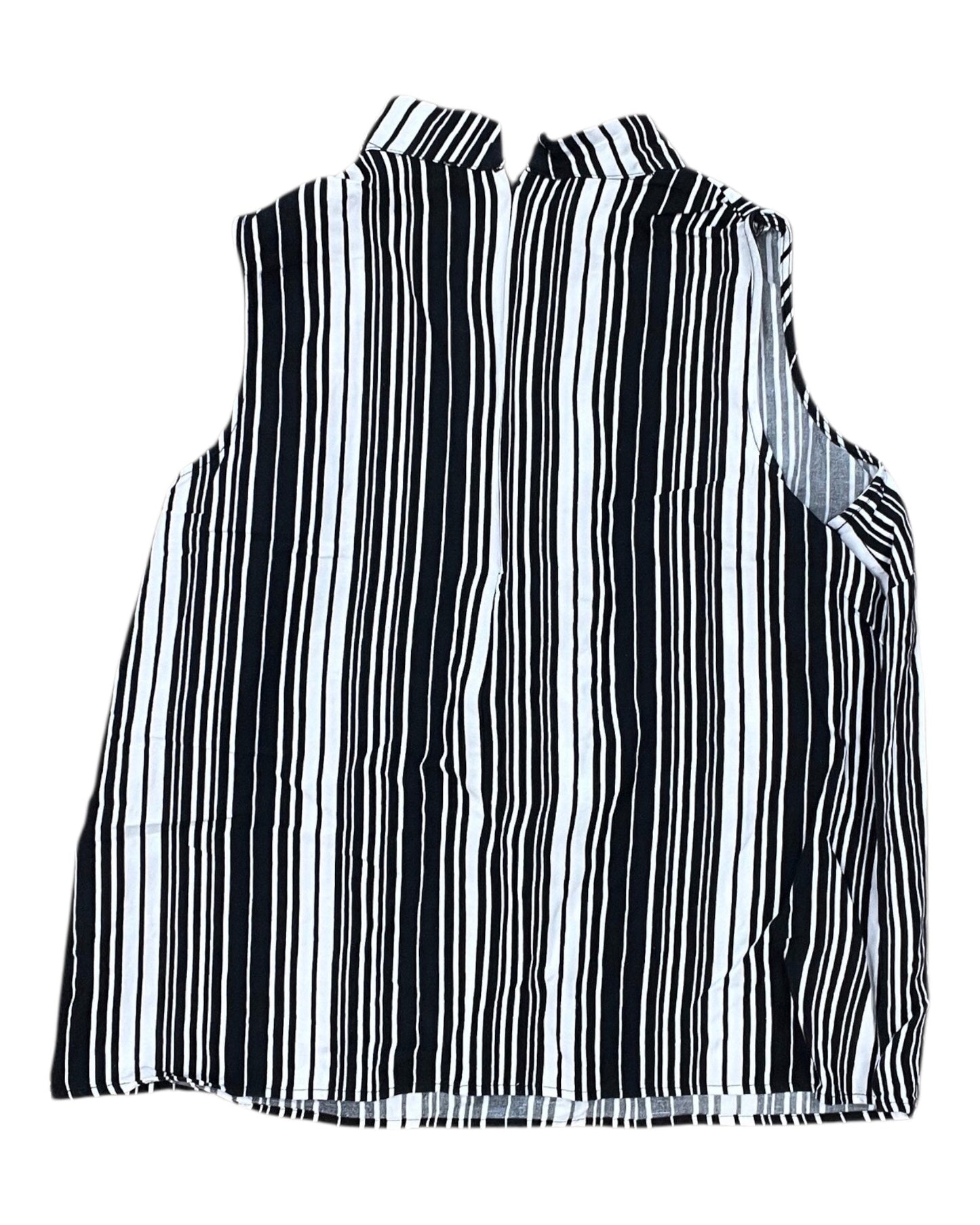 Top Sleeveless By Clothes Mentor In Black & White, Size:Xl