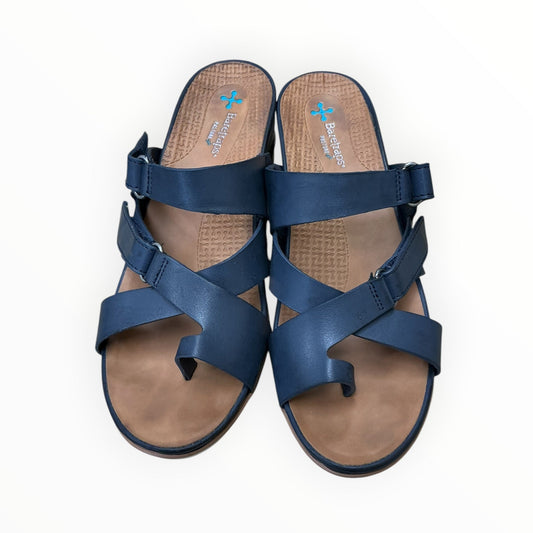 Sandals Heels Wedge By Bare Traps In Navy, Size:8