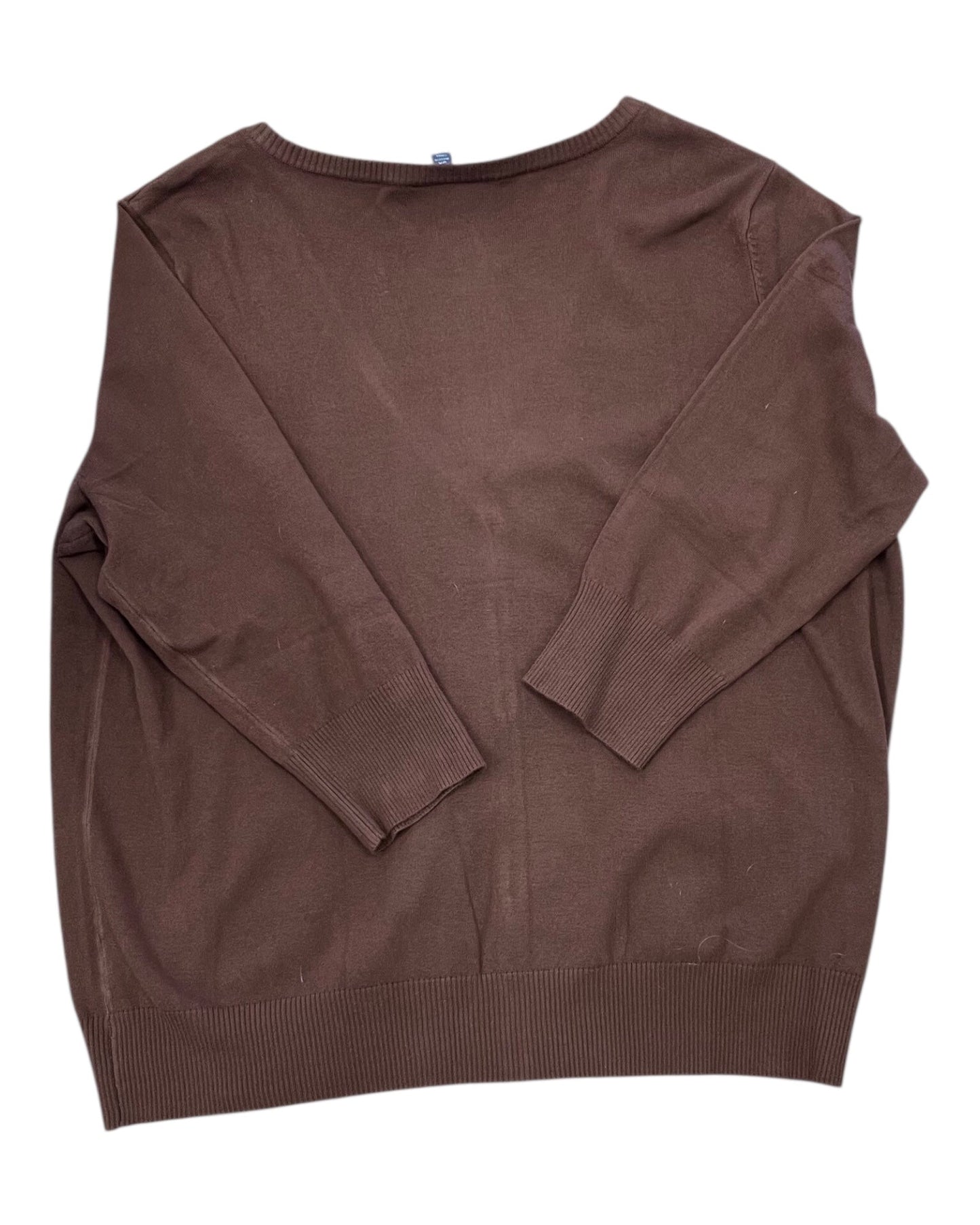 Cardigan By Modcloth In Brown, Size:3X