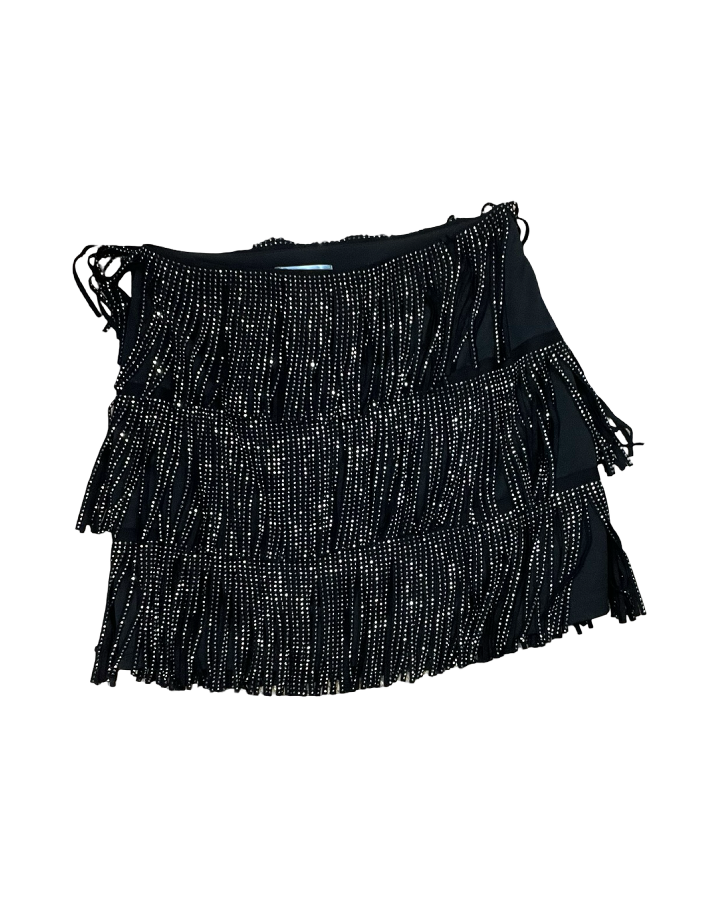 Skirt Mini & Short By Clothes Mentor In Black & Silver, Size:L