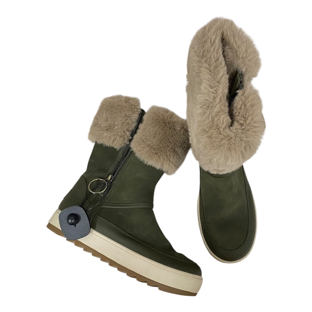 Boots Mid-Calf Flats By Koolaburra By Ugg In Green & Tan, Size:6