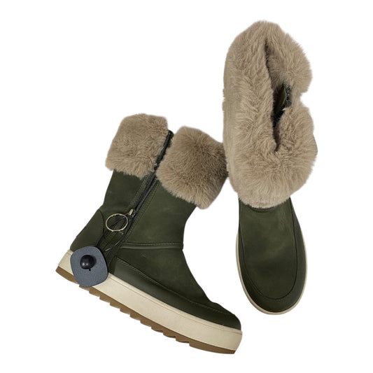 Boots Mid-Calf Flats By Koolaburra By Ugg In Green & Tan, Size:6