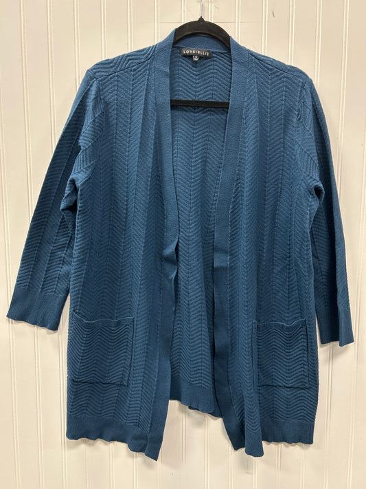 Cardigan By Love Ellie In Blue, Size:1X