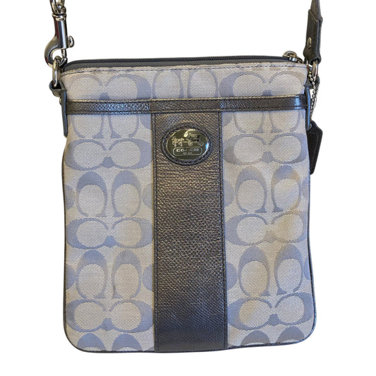 Crossbody Designer By Coach In Grey, Size:Small