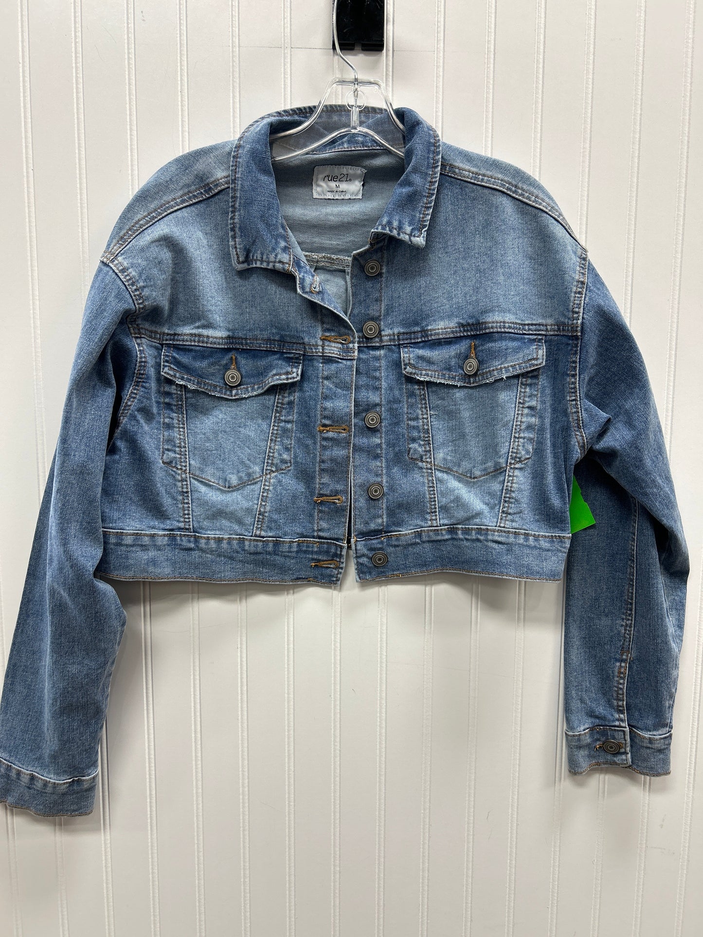 Jacket Denim By Rue 21 In Blue Denim, Size:M