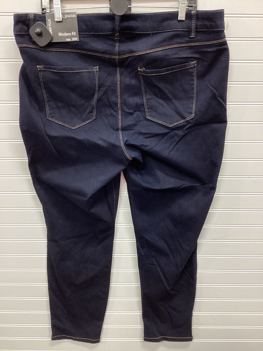 Jeans Skinny By D Jeans In Blue Denim, Size:20