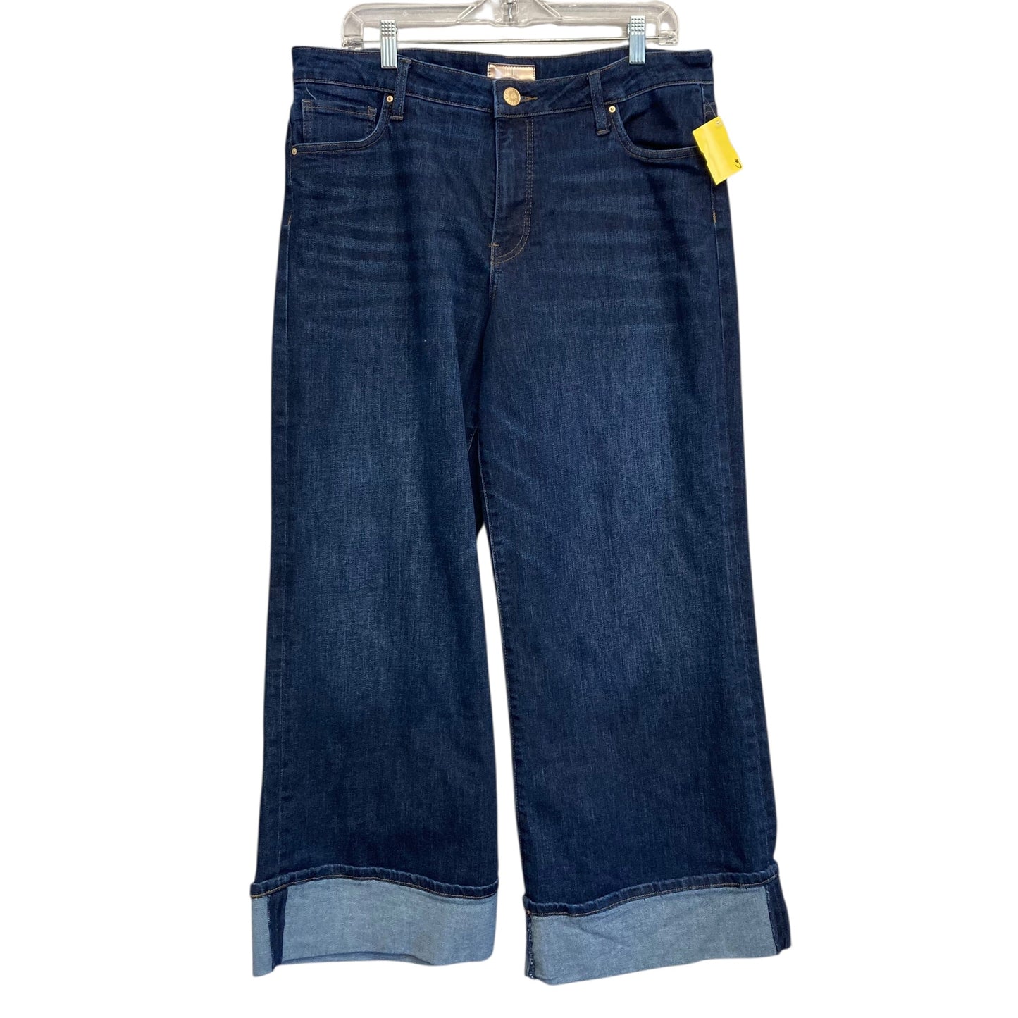 Jeans Wide Leg By Kut In Blue Denim, Size:14
