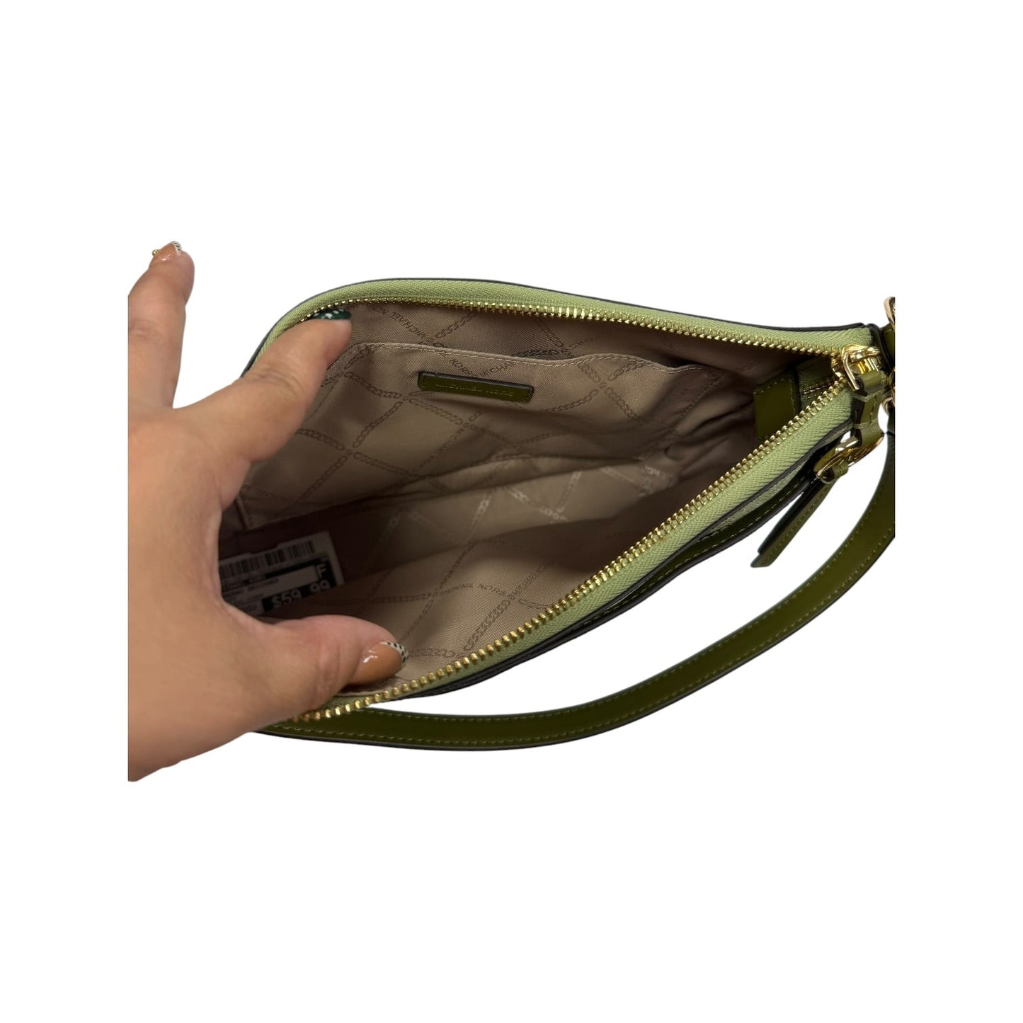 Handbag Designer By Michael Kors In Green, Size:Medium