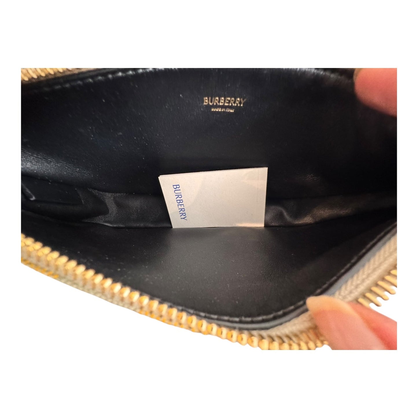 Handbag Luxury Designer By Burberry In Plaid Pattern, Size:Small