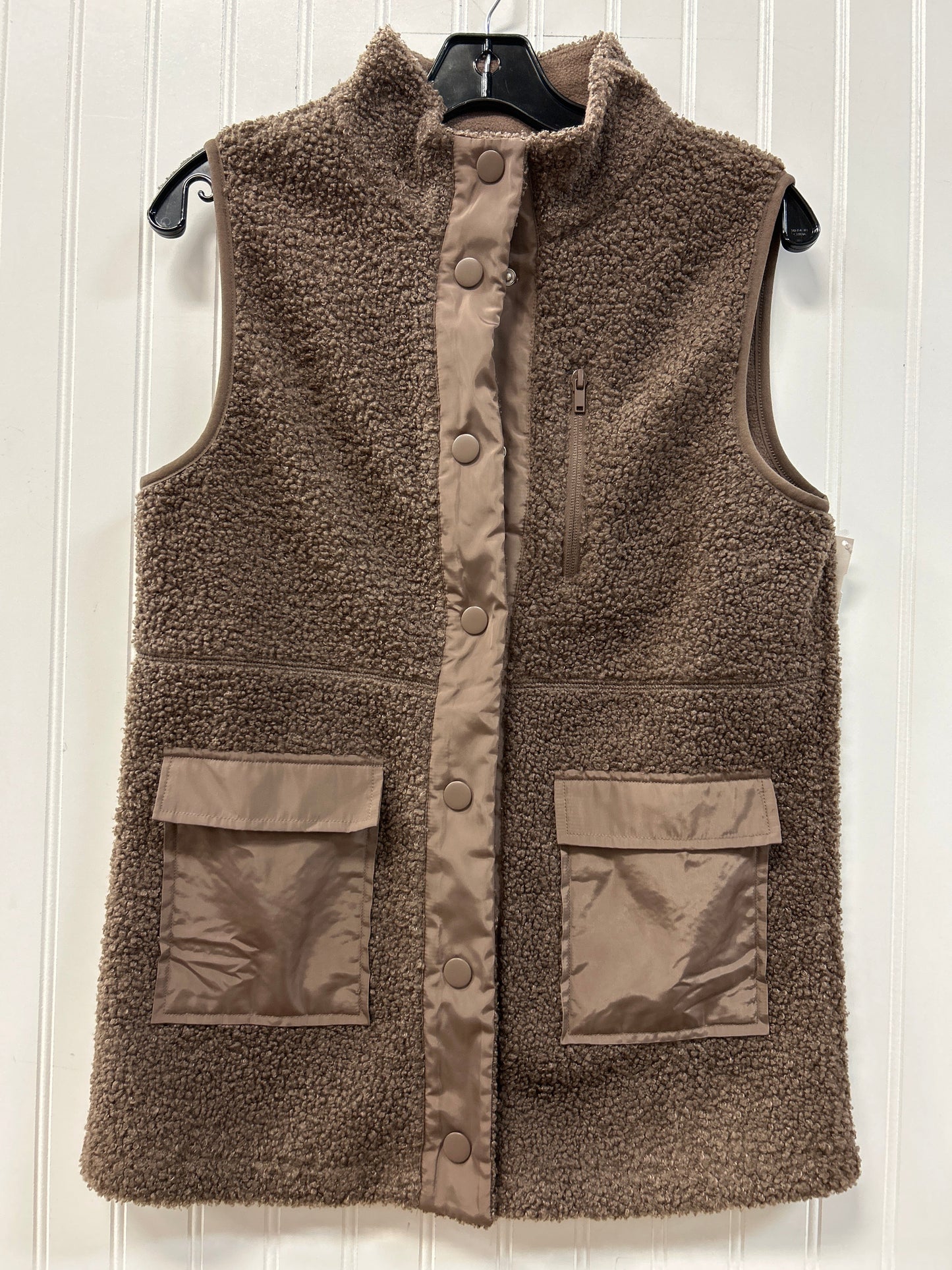 Vest Faux Fur & Sherpa By Maurices In Brown, Size:Xs
