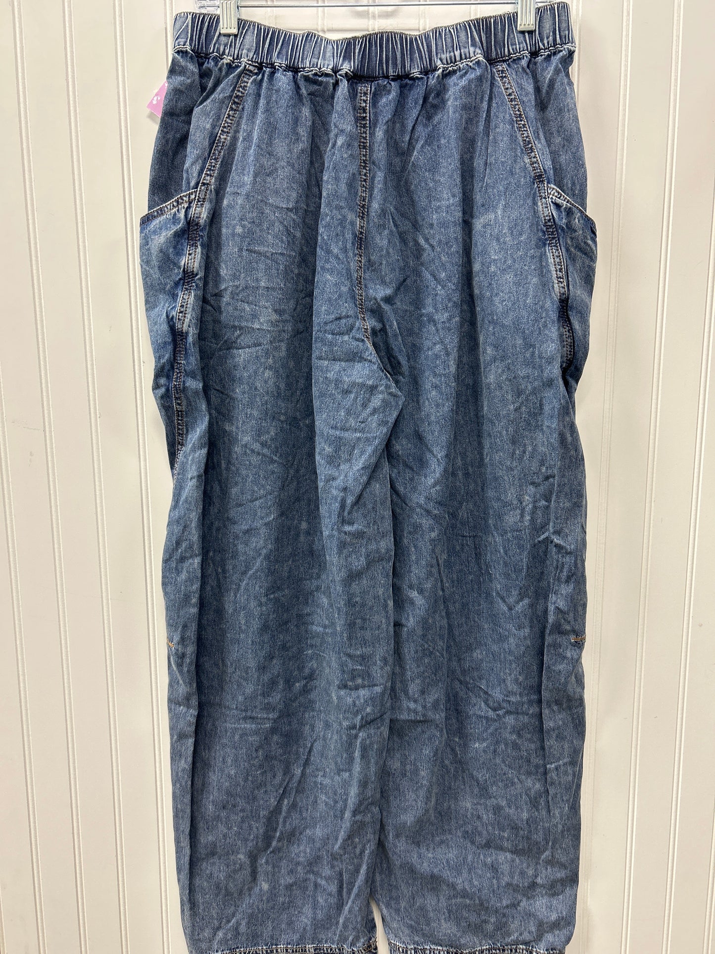 Jeans Wide Leg By New In In Blue Denim, Size:L