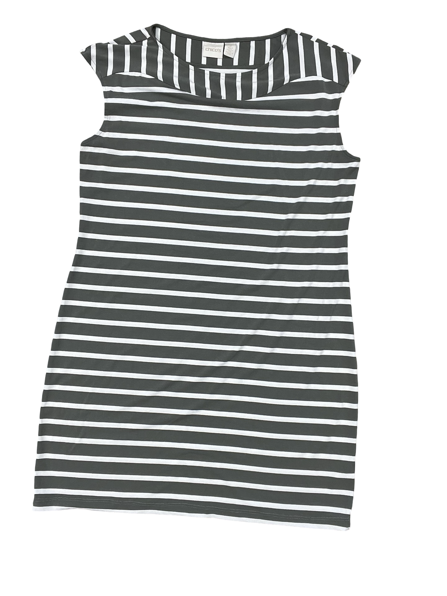 Dress Casual Midi By Chicos In Grey, Size:L