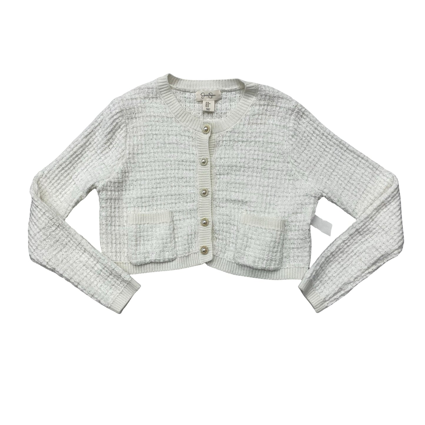 Sweater By Jessica Simpson In White, Size:M