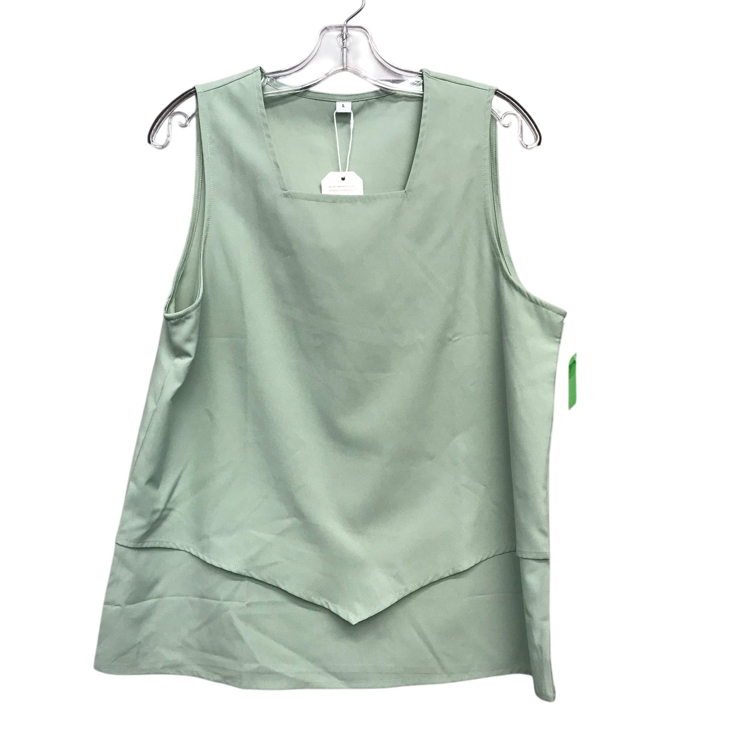 Top Sleeveless In Green, Size:L