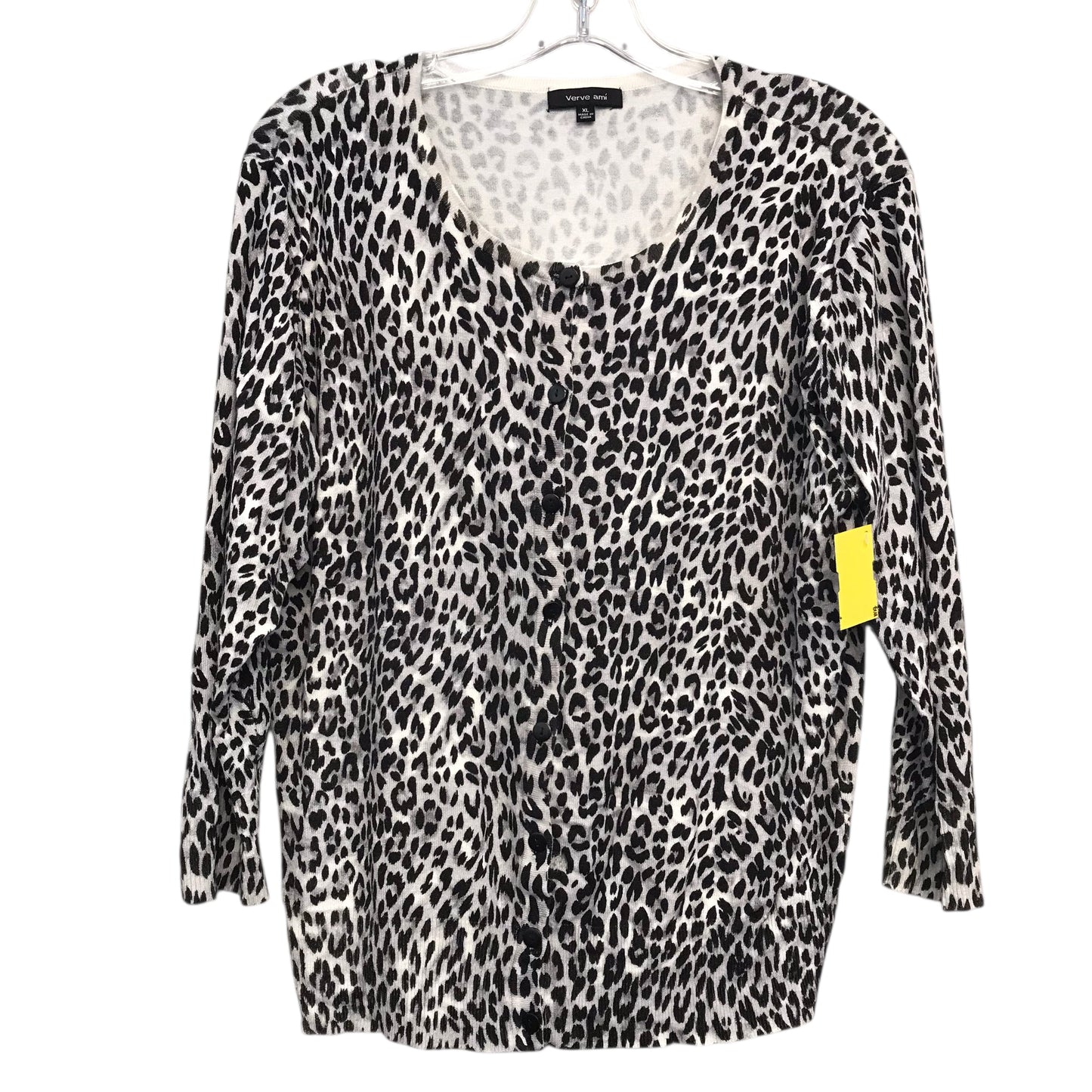 Sweater Cardigan By Verve Ami In Animal Print, Size:Xl