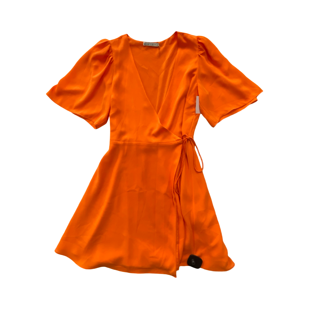 Dress Designer By Alice + Olivia In Orange, Size:4