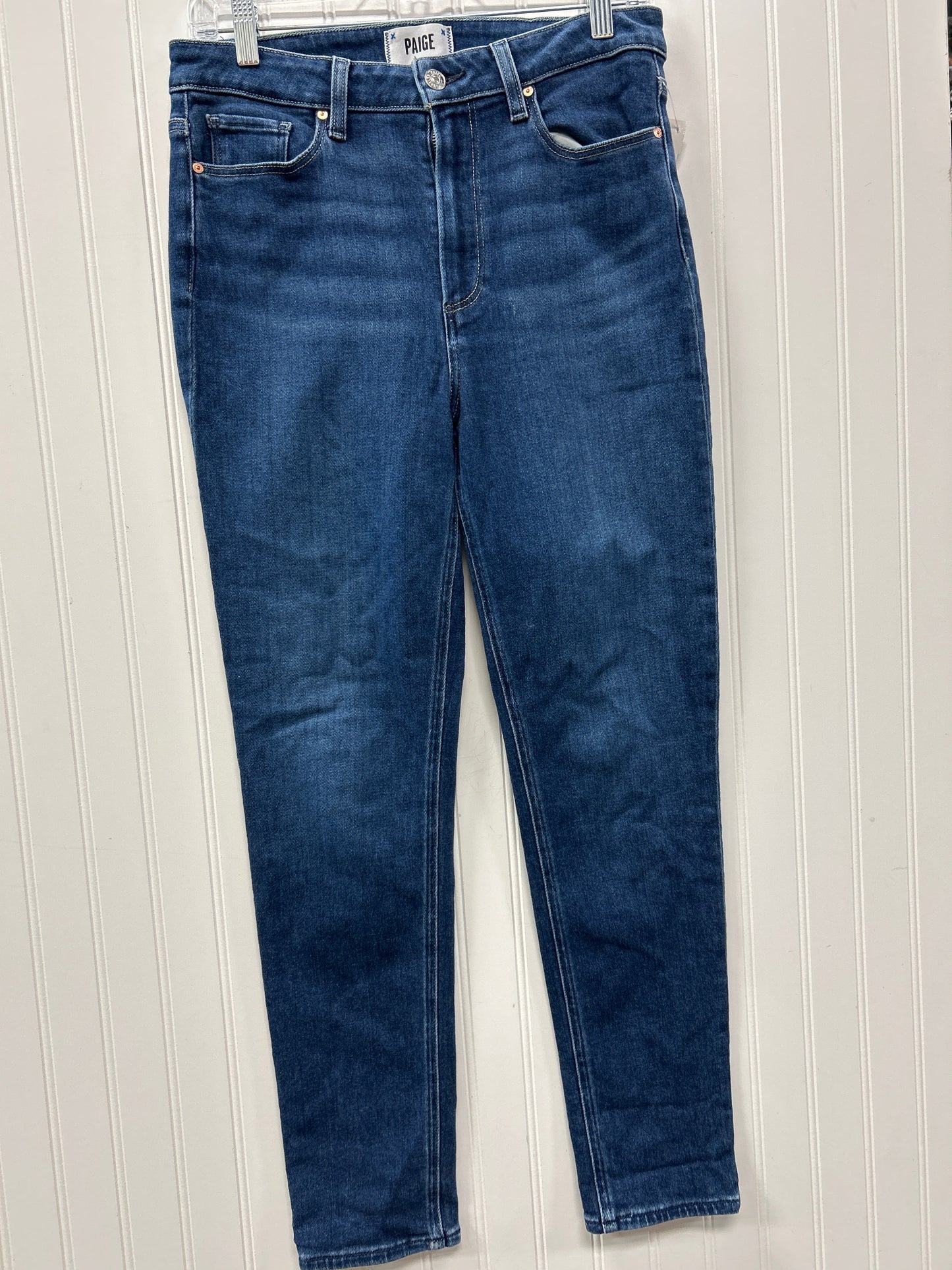 Jeans Skinny By Paige In Blue Denim, Size:8