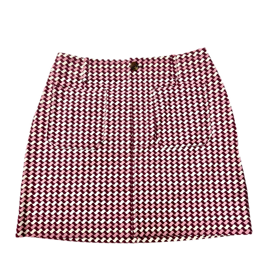 Skirt Mini & Short By Maeve In Purple & White, Size: L
