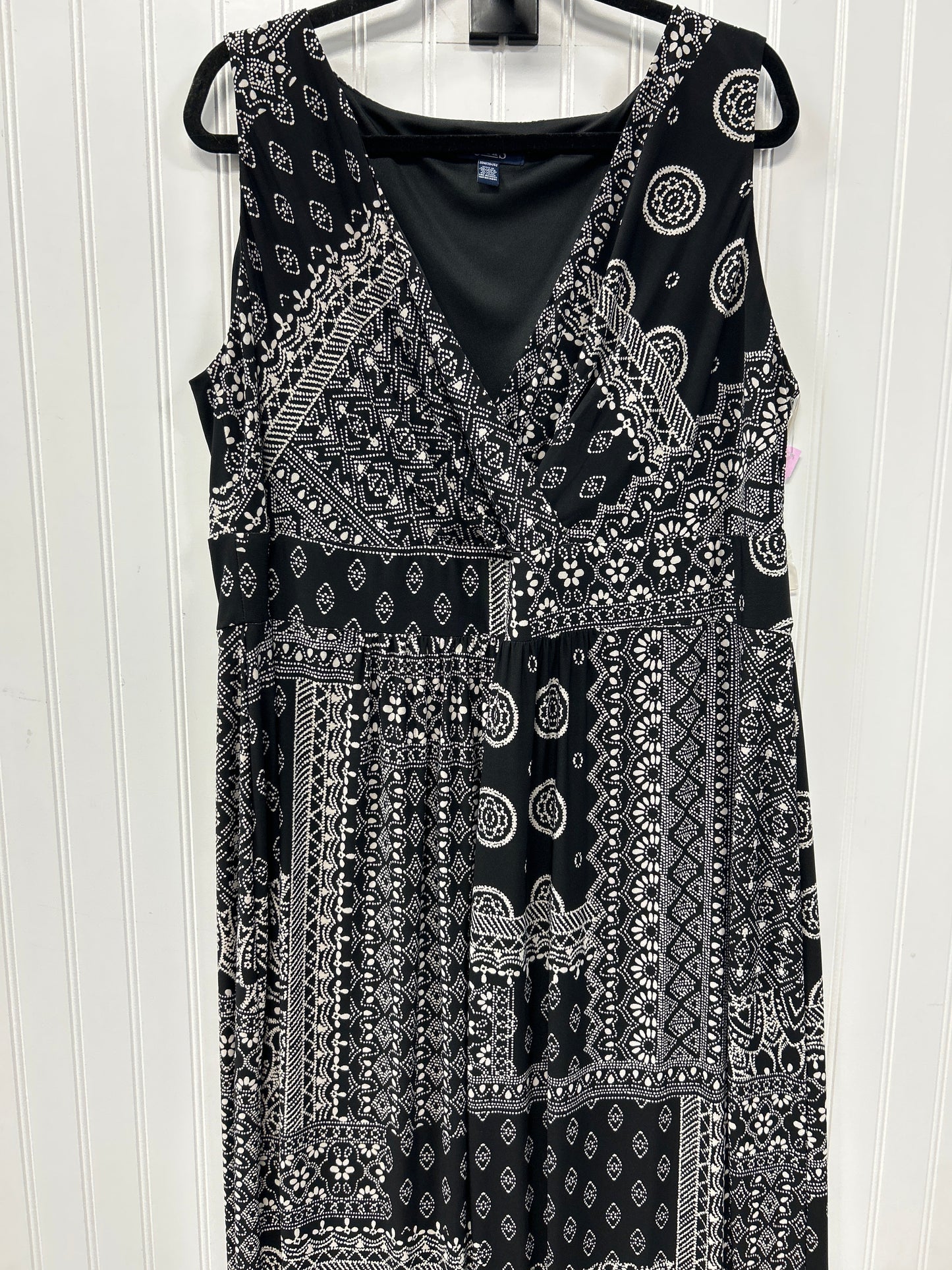 Dress Casual Maxi By Chaps In Black, Size:1X