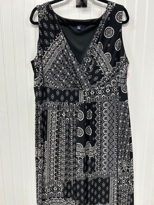 Dress Casual Maxi By Chaps In Black, Size:1X