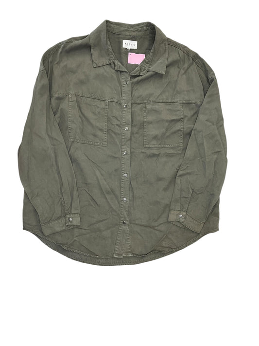 Jacket Shirt By Risen In Green, Size:1X