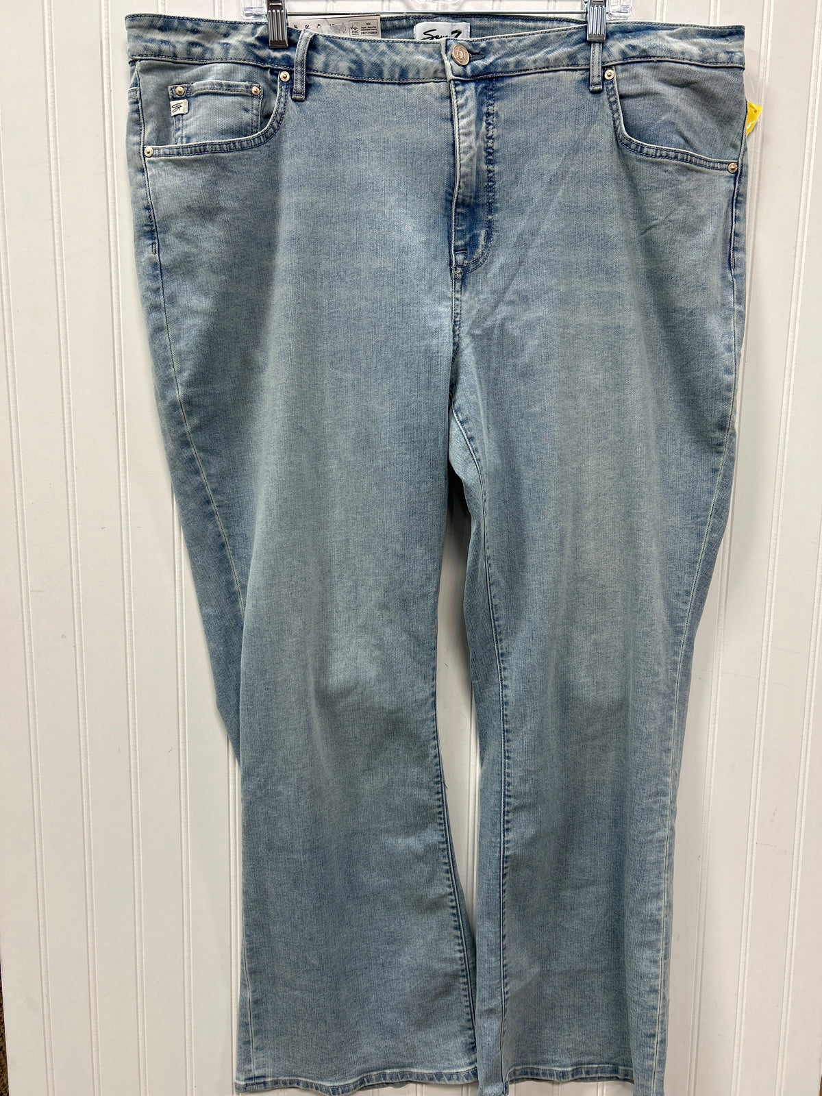 Jeans Boot Cut By Seven 7 In Blue Denim, Size:20