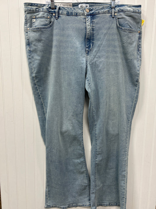 Jeans Boot Cut By Seven 7 In Blue Denim, Size:20