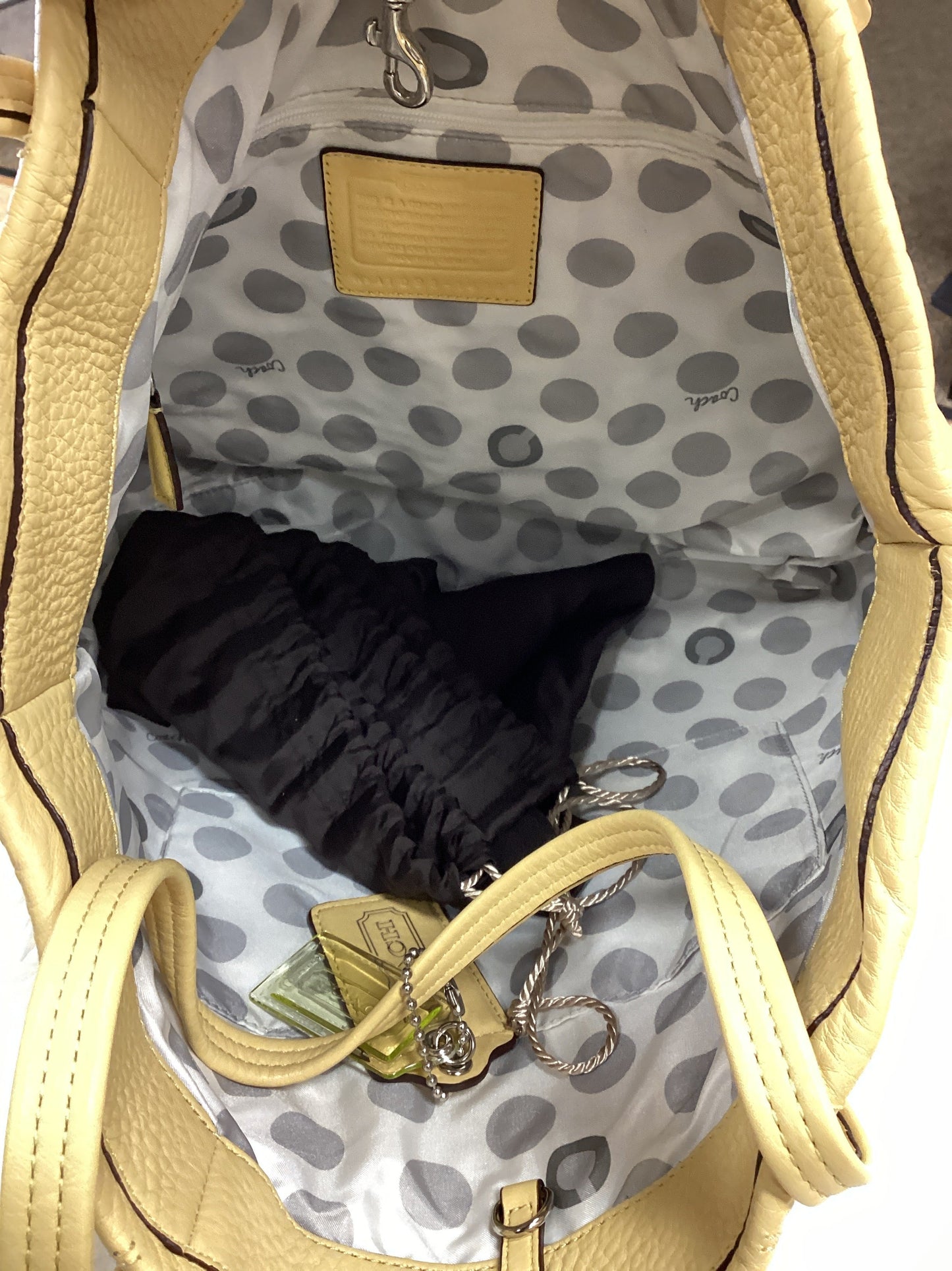 Tote Designer By Coach In Yellow, Size:Medium
