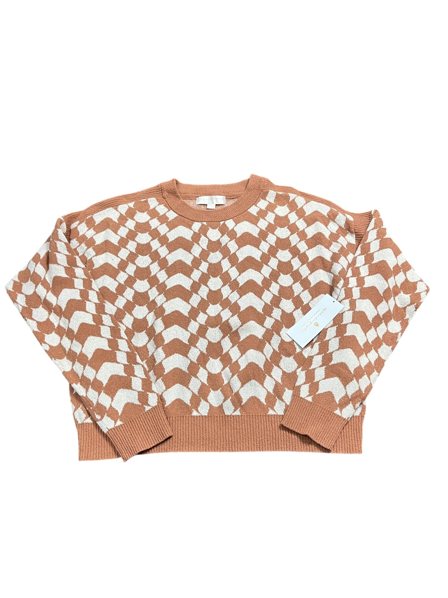 Top Ls By Spiritual Gangster In Orange & White, Size:S